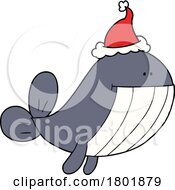 Poster, Art Print Of Cartoon Clipart Christmas Whale