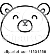 Cartoon Clipart Bear Face by lineartestpilot
