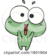 Cartoon Clipart Happy Frog by lineartestpilot