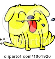 Poster, Art Print Of Cartoon Clipart Dog Itching