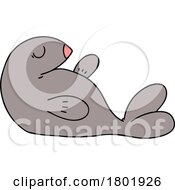Poster, Art Print Of Cartoon Clipart Seal Waving
