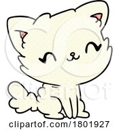 Poster, Art Print Of Cartoon Clipart White Cat