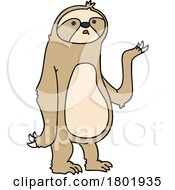 Cartoon Clipart Shrugging Sloth