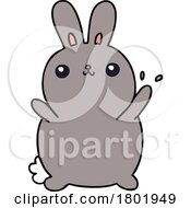 Poster, Art Print Of Cartoon Clipart Welcoming Bunny Rabbit