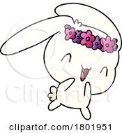 Cartoon Clipart White Bunny Rabbit