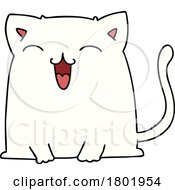 Poster, Art Print Of Cartoon Clipart White Cat