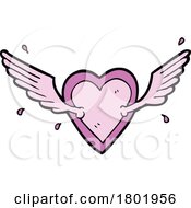Poster, Art Print Of Cartoon Clipart Winged Heart