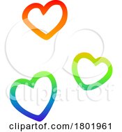Cartoon Clipart Colorful Hearts