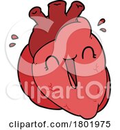 Poster, Art Print Of Cartoon Clipart Happy Human Heart