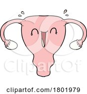 Cartoon Clipart Happy Uterus