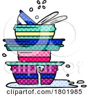 Cartoon Clipart Dirty Dishes by lineartestpilot