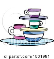 Cartoon Clipart Dirty Dishes by lineartestpilot