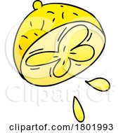 Poster, Art Print Of Cartoon Clipart Squirting Lemon
