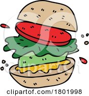 Cartoon Clipart Veggie Burger