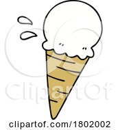 Poster, Art Print Of Cartoon Clipart Vanilla Ice Cream Cone