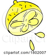 Poster, Art Print Of Cartoon Clipart Squirting Lemon