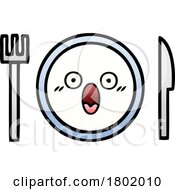 Poster, Art Print Of Cartoon Clipart Plate And Silverware
