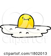 Cartoon Clipart Sunny Side Up Egg Character by lineartestpilot