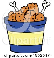 Poster, Art Print Of Cartoon Clipart Bucket Of Fried Chicken