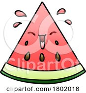 Cartoon Clipart Watermelon Mascot by lineartestpilot