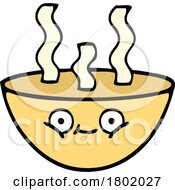 Cartoon Clipart Happy Soup Mascot by lineartestpilot
