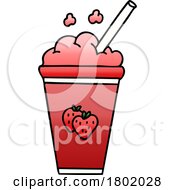 Cartoon Clipart Strawberry Smoothie