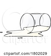 Poster, Art Print Of Cartoon Clipart Spilled Milk