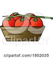 Poster, Art Print Of Cartoon Clipart Tomatoes On The Vine