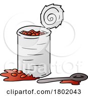 Cartoon Clipart Spoon And Bean Can by lineartestpilot