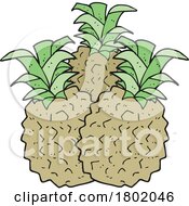 Poster, Art Print Of Cartoon Clipart Pineapples