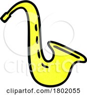 Cartoon Clipart Saxophone by lineartestpilot