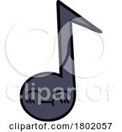 Cartoon Clipart Happy Musical Note by lineartestpilot