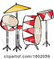 Cartoon Clipart Drum Set