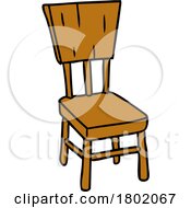 Cartoon Clipart Wooden Chair by lineartestpilot