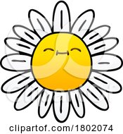 Cartoon Clipart Happy Flower by lineartestpilot