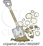 Cartoon Clipart Digging Shovel by lineartestpilot