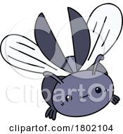 Cartoon Clipart Beetle Flying by lineartestpilot