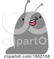 Cartoon Clipart Happy Slug by lineartestpilot