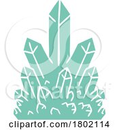 Cartoon Clipart Crystal Cluster by lineartestpilot