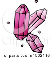 Cartoon Clipart Pink Gems