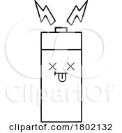Cartoon Clipart Dead AA Battery by lineartestpilot