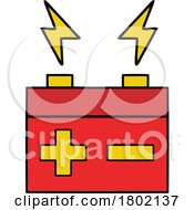 Poster, Art Print Of Cartoon Clipart Car Battery