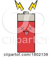 Cartoon Clipart Dead AA Battery