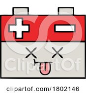 Poster, Art Print Of Cartoon Clipart Dead Car Battery Mascot