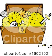 Cartoon Clipart Sword In A Treasure Chest by lineartestpilot