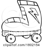 Cartoon Clipart Roller Skate by lineartestpilot
