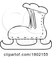 Cartoon Clipart Ice Skate by lineartestpilot