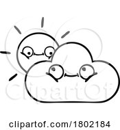 Cartoon Clipart Sun And Cloud by lineartestpilot