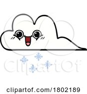 Cartoon Clipart Cloud And Snow by lineartestpilot