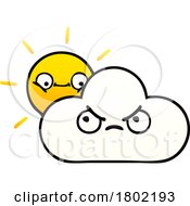 Cartoon Clipart Sun And Cloud by lineartestpilot